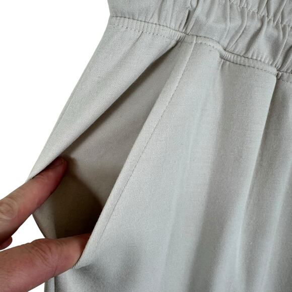 Better Together Cream Drawstring Waist High Rise Cargo Sweatpants Size L - Picture 3 of 7